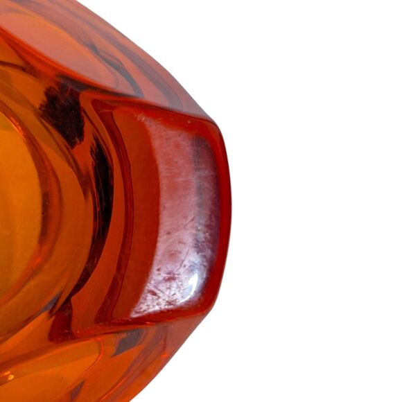 Vintage Viking Glass Ashtray Atomic Orbit Persimmon Tripod Mid Century MCM Retro - Picture 11 of 11